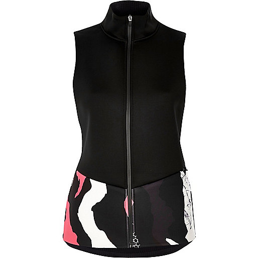 pink river island handbag,jacques-vertuk Outlet RI Active black print sports vest women 688380