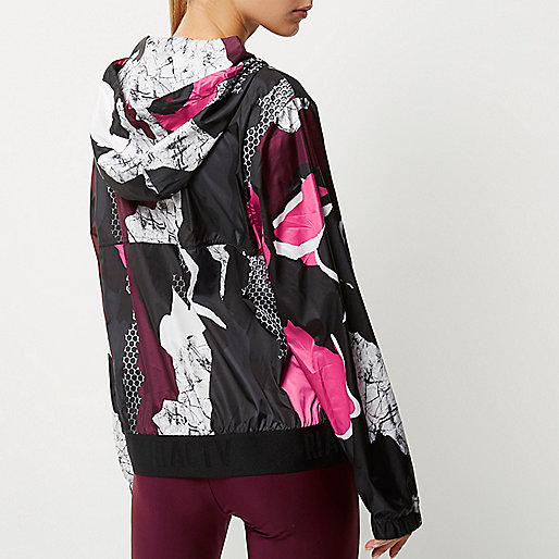 river island clothes for ladies,jacques-vertuk London RI Active black printed hoodie rain jacket women 688657