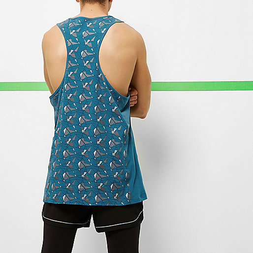 river island sequin dress,Riverilands RI Active blue print gym tank T-Shirts / Tanks Sale men