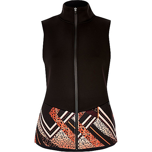 river island black satin wrap dress,jacques-vertuk Online RI Active orange print scuba sports vest women 688509