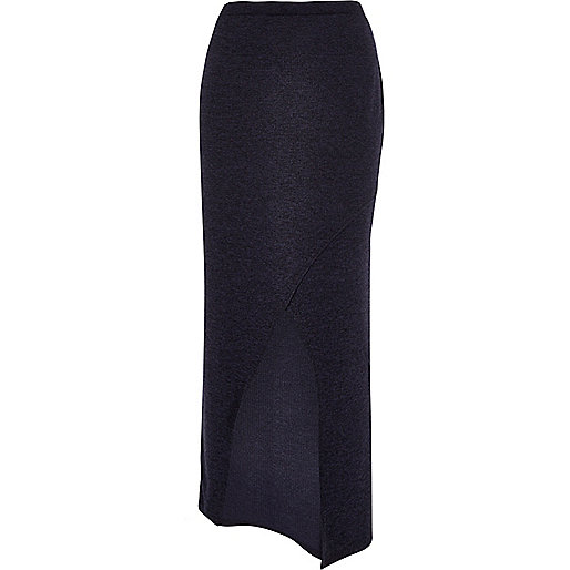 river island black knee high boots,jacques-vertuk South Africa RI Plus blue wrap maxi skirt women 683727