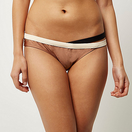 jacques-vertuk RI Resort brown strap bikini bottoms 678808 women RI Limited Edition