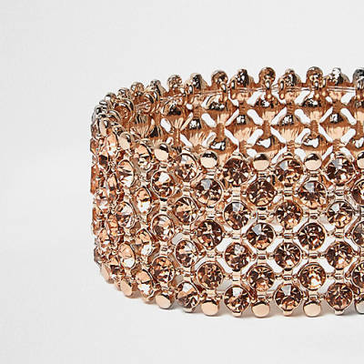 google river island sale,jacques-vertuk D Rose gold crystal embellished bracelet Bracelets Jewelry women