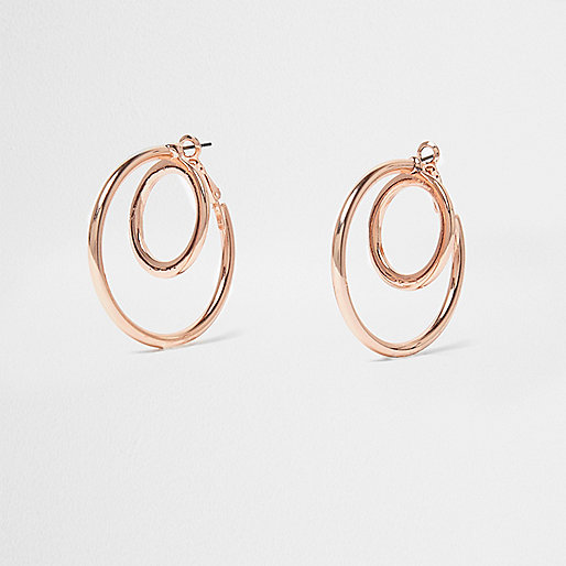 jacques-vertuk Rose gold double hoop earrings 704373 women Jewellery Earrings