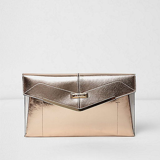 blue purse river island,jacques-vertuk Shop Rose gold envelope clutch bag women 698877