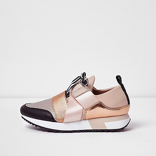 river island heels sale,jacques-vertuk Online Rose gold metallic lace-up runner sneakers women 705490