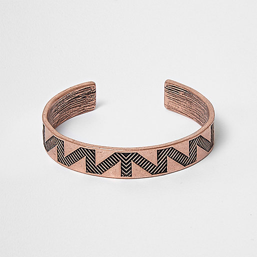 jacques-vertuk Rose gold tone aztec cuff bracelet 301660 men Jewellery Bracelets