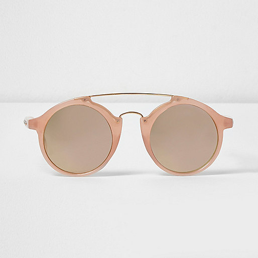 jacques-vertuk Rose gold tone circle lens sunglasses 694294 women Holiday Shop