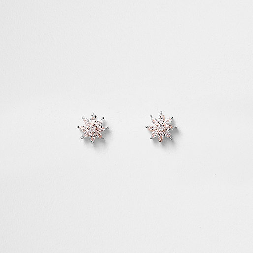 jacques-vertuk Rose gold tone cubic zirconia stud earrings 705767 women Jewellery Earrings