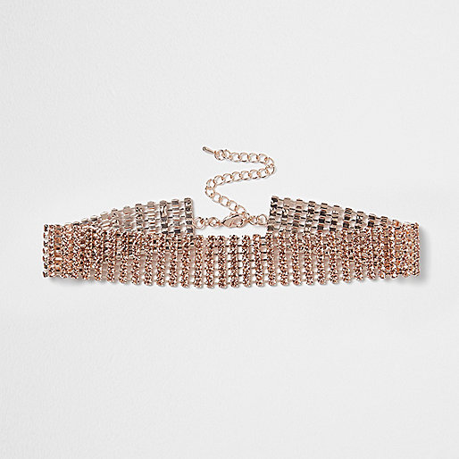 jacques-vertuk Rose gold tone cup chain choker 705544 women Jewellery Chokers