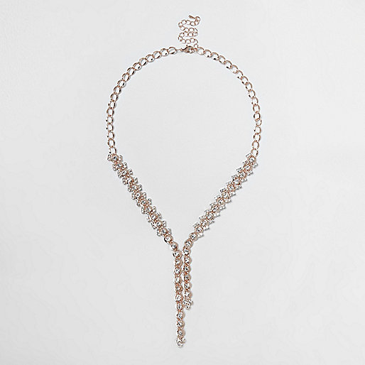 jacques-vertuk Rose gold tone cup chain necklace 708927 women Jewellery Necklaces