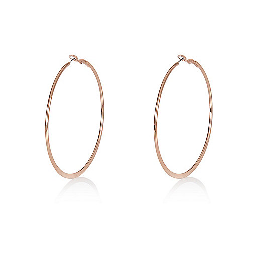 brown cross body bag river island,jacques-vertuk London Rose gold tone flat hoop earrings women 677480