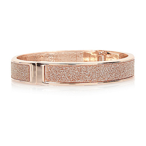 jacques-vertuk Rose gold tone glitter cuff 684421 women Jewellery Bracelets