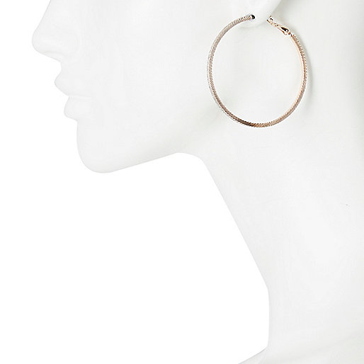 river island blue wedges,jacques-vertuk Womens Blouses Rose gold tone hoop earrings Earrings Jewelry women