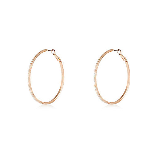 jacques-vertuk Rose gold tone hoop earrings 688218 women Jewellery Earrings