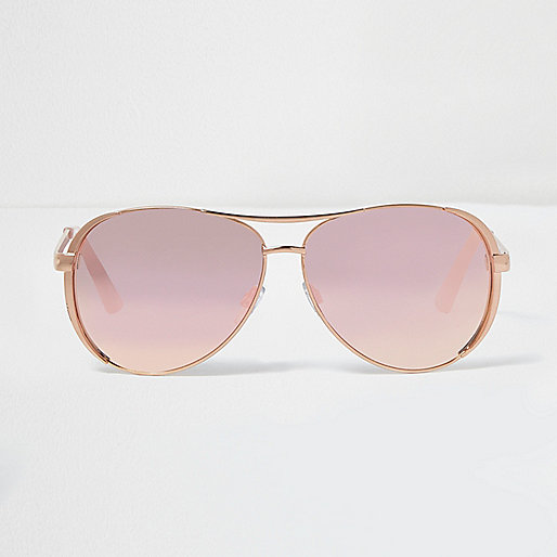 river island brown monogram crossbody bag,Rivers Shoes Online Shopping Rose gold tone mirror lens aviator sunglasses Aviator Sunglasses Sunglasses women