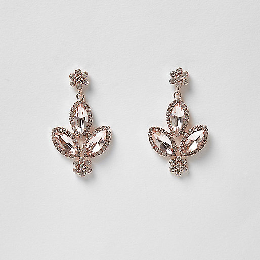 longline puffer coat river island,jacques-vertuk UK Rose gold tone rhinestone dangle earrings women 703597