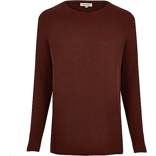 river island white blouse,jacques-vertuk Online Rust brown lightweight plaited tunic sweater men 288335