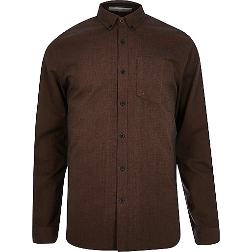 jacques-vertuk Rust brown Oxford shirt 292862 men Shirts