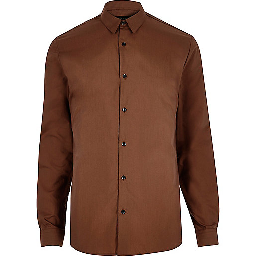 river island flared jeans petite,jacques-vertuk New Arrivals Rust brown stretch slim shirt Shirts Sale men