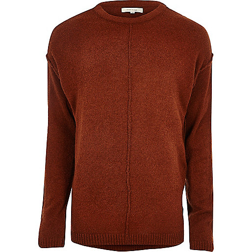 jacques-vertuk Rust red stitch sweater 299211 men Jumpers / Cardigans