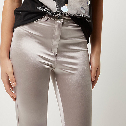 river island blue satin dress,jacques-vertuk UK Sale Shiny grey tube pants women 693213