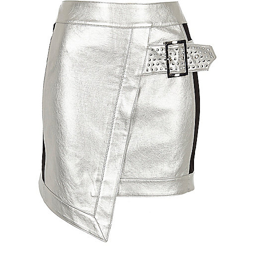 river island blue bum sculpt high waisted mom jeans,jacques-vertuk United Kingdom Silver faux leather studded wrap mini skirt Skirts Sale women