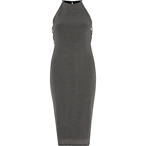 jacques-vertuk Silver glitter jersey midi dress 704954 women Dresses