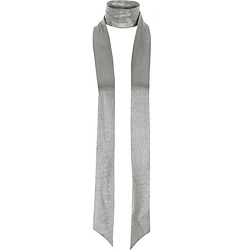 river island triple buckle boots,Riverieland Silver metallic skinny scarf Accessories Sale women