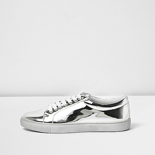 river island white loafers,jacques-vertuk Sale Silver metallic sneakers Shoes / Boots Sale women