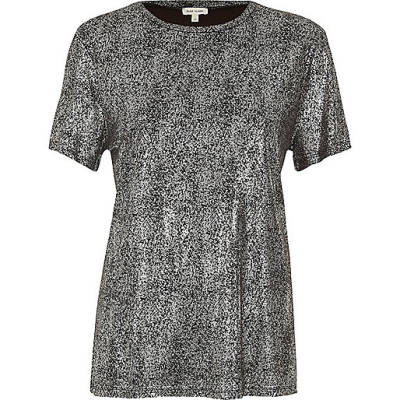 river island lace up heels,jacques-vertuk Ireland Dresses Silver metallic T-shirt T-Shirts & Tanks Sale women