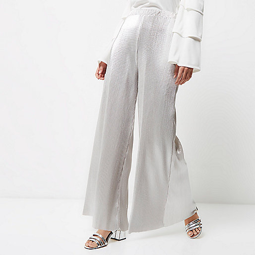 river island platform wedges,jacques-vertuk Last Season Silver metallic wide leg palazzo pants Pants Sale women