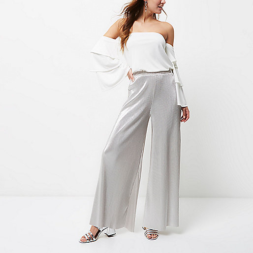 river island platform wedges,jacques-vertuk Last Season Silver metallic wide leg palazzo pants Pants Sale women