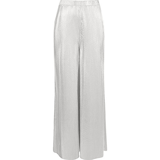 river island black and white coat,jacques-vertuk Ireland Silver metallic wide leg palazzo pants women 701435