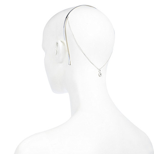 jacques-vertuk Silver tone chain back hairband 678511 women Accessories