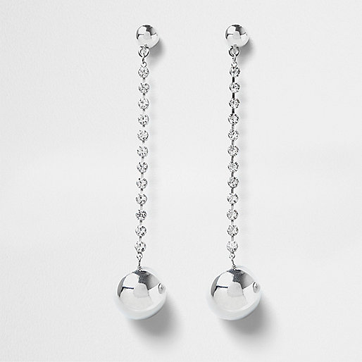 jacques-vertuk Silver tone cup chain drop earrings 708690 women Jewellery Earrings