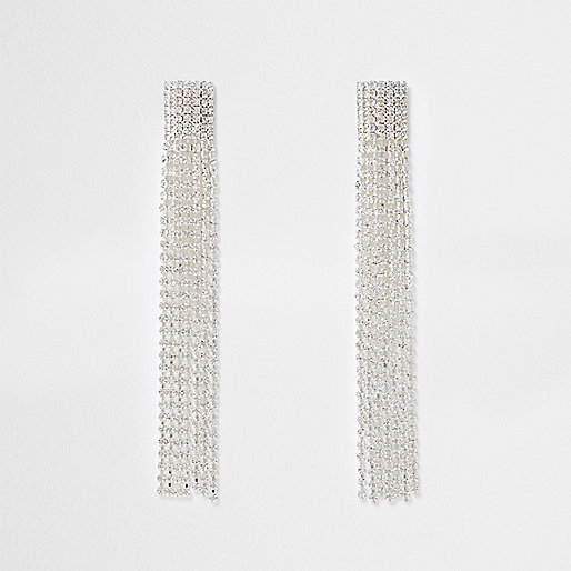 jacques-vertuk Silver tone multi strand dangle earrings 701199 women Jewellery Earrings