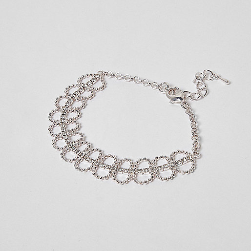 jacques-vertuk Silver tone pave ball bracelet 708725 women Jewellery Bracelets