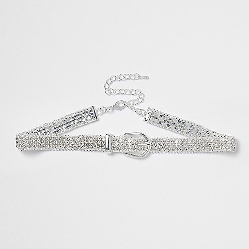 river island sequin shoes,jacques-vertuk Jackets Uk Silver tone rhinestone buckle choker Chokers Jewelry women