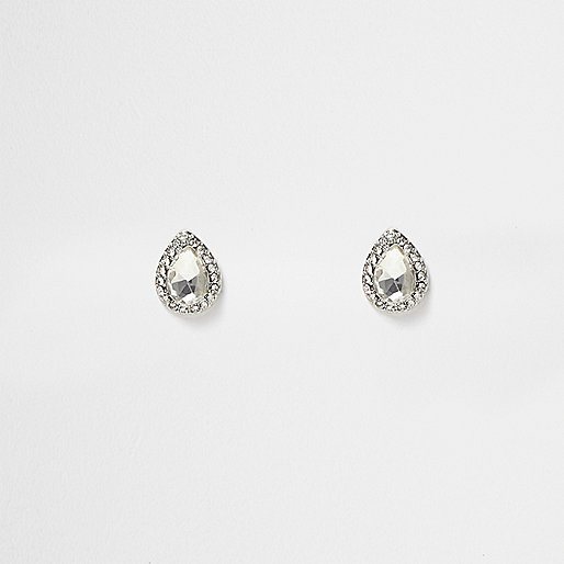 river island holdall womens,jacques-vertuk South Africa Silver tone rhinestone teardrop stud earrings women 694324