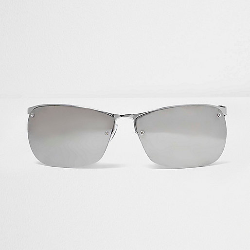 river island cape,jacques-vertuk Uk Site Silver tone sporty sunglasses Visor Sunglasses Sunglasses men