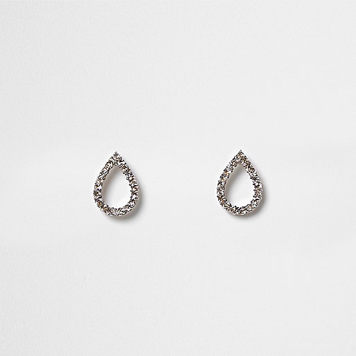 jacques-vertuk Silver tone teardrop stud earrings 707723 women Jewellery Earrings