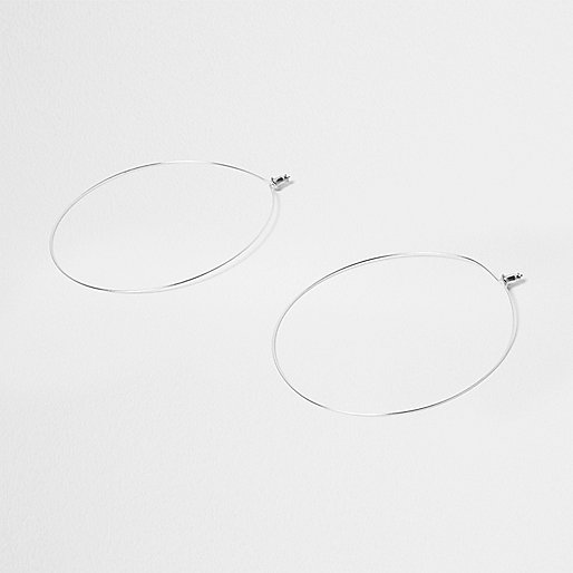 jacques-vertuk Silver tone ultra thin hoop earrings 710186 women Jewellery Earrings