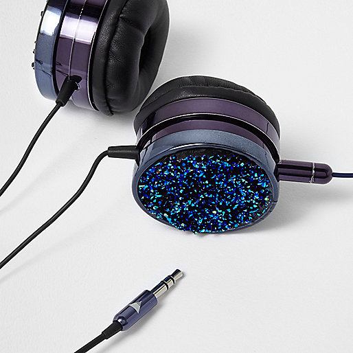 river island black chiffon dress,jacques-vertuk 2017 Skinny Dip blue glitter headphones Novelty and Gadget Gifts Sale women