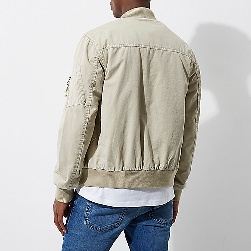 river island fur coats sale,Tiver Usland Stone beige bomber jacket Coats / Jackets Sale men