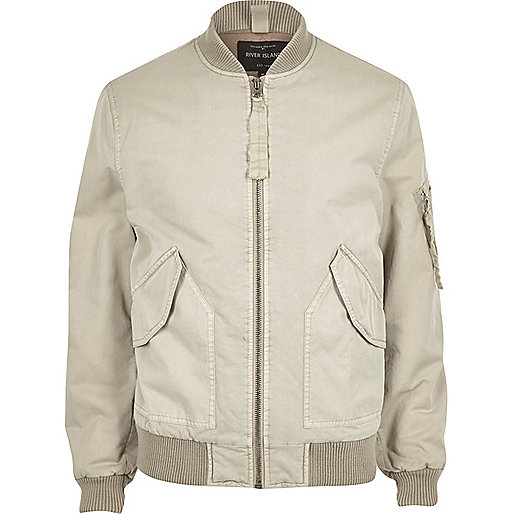 river island fur coats sale,Tiver Usland Stone beige bomber jacket Coats / Jackets Sale men