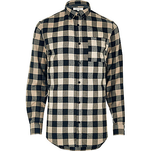 jacques-vertuk Stone casual check flannel shirt 297663 men Shirts