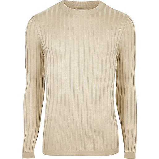 river island weekend bag sale,jacques-vertuk Ireland Stone chunky ribbed muscle fit sweater men 298898