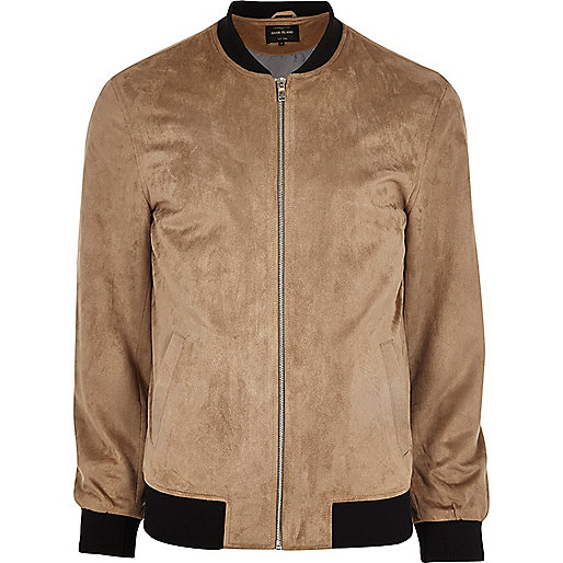 jacques-vertuk Stone faux suede bomber jacket 300066 men Coats / Jackets