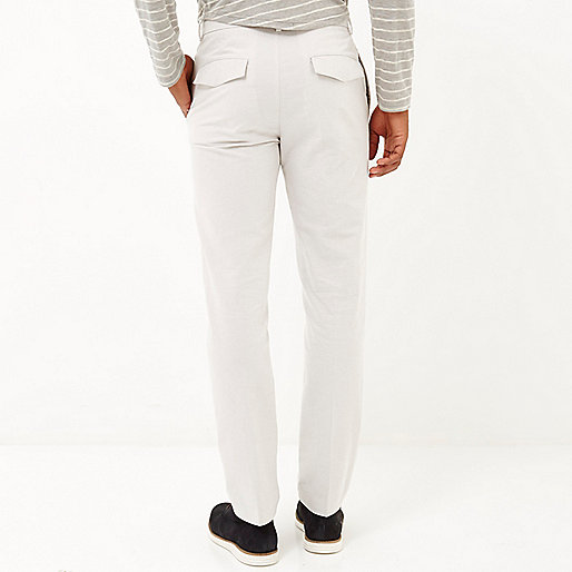 saddle bag river island,jacques-vertuk UK Stone grey cotton pants men 288374